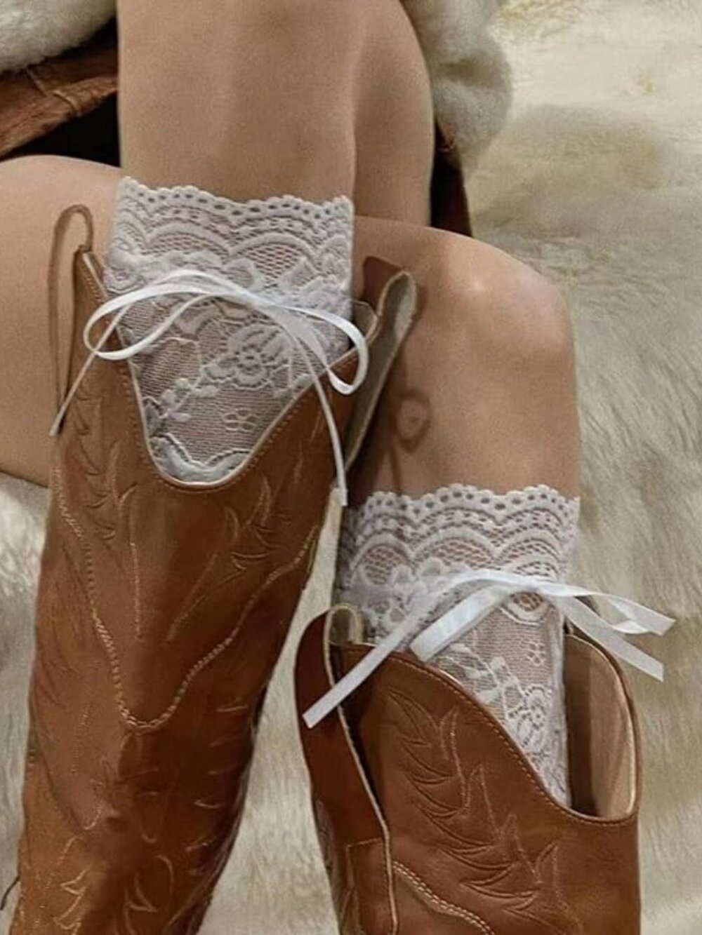 Lace Ruffle Cute High Socks